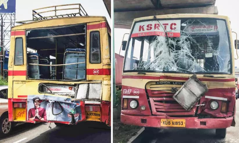 ദേശീയപാതയിൽ ബസ് അപകടത്തിൽ ഇരുപതോളം യാത്രക്കാർക്ക് പരിക്ക്